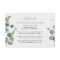 Elegant Eucalyptus Wedding Details Card