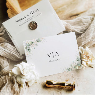 Elegant Eucalyptus Wedding Envelope 