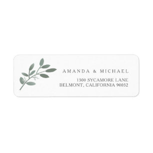 Elegant Eucalyptus Wedding Envelope Return Address