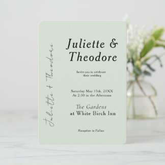 Elegant Eucalyptus Wedding Invitation
