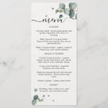 Elegant Eucalyptus Wedding Menu<br><div class="desc">Elegant Watercolor Eucalyptus Wedding Menu. The design features an elegant hand-painted watercolor eucalyptus on opposite corners and hand-written calligraphy header. Personalise with your information using the template fields provided. If you need help customising it or additional matching pieces please feel free to contact me (Maria) using the contact button below...</div>