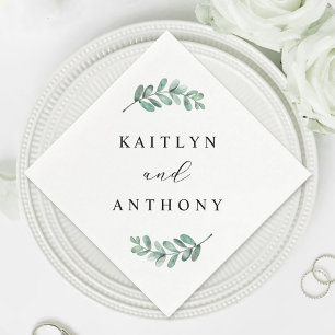 Elegant Eucalyptus Wedding Napkin