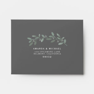 Elegant Eucalyptus Wedding Suite RSVP Envelopes