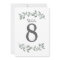 Elegant Eucalyptus Wedding Suite Table Numbers