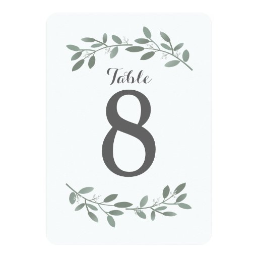 Image of Elegant Eucalyptus Wedding Suite Table Numbers