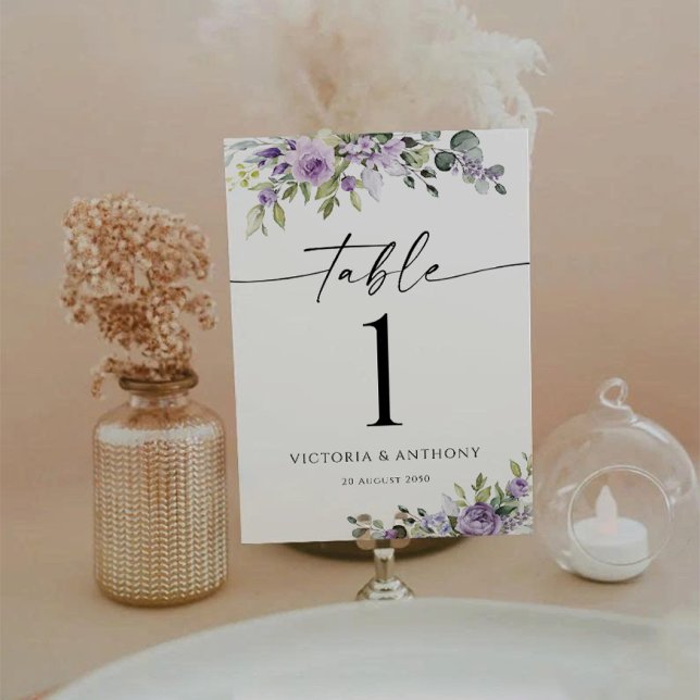 Elegant Eucalyptus Wedding Table Numbers (Creator Uploaded)