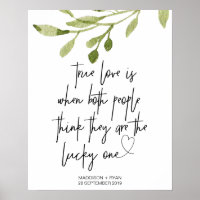Elegant Eucalyptus Wedding True Love Welcome