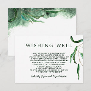 Elegant Eucalyptus Wedding Wishing Well Insert Invitation