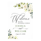 Elegant Eucalyptus White Roses Rehearsal Dinner