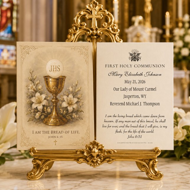 Elegant Eucharistic Lily First Holy Communion  (Creator Uploaded)