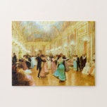 Elegant Evening (Dancing at the Palace Ball) Jigsaw Puzzle<br><div class="desc">This design features a painting by the French artist Victor Gabriel Gilbert (1847–1933). It shows elegant couples wearing formal dress and dancing in a wonderfully opulent ballroom. It is a scene of luxury and beauty. The women are wearing long flowing dresses and the men are wearing formal tuxedo suits. The...</div>