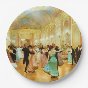 Elegant Evening (Dancing at the Palace Ball) Paper Plate