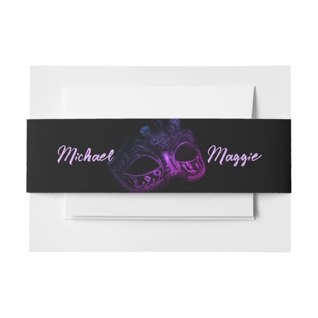 Elegant Evening Invitation Belly Band (Front Example)