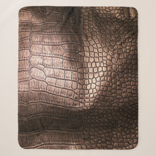 Elegant evening leather texture. sherpa blanket