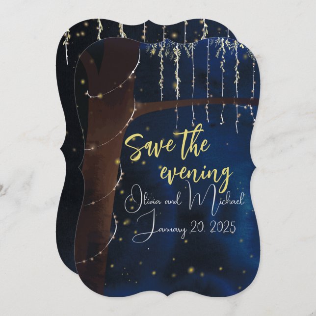 Elegant Evening Save the Date (Front/Back)