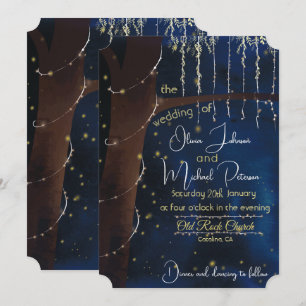 Elegant Evening Wedding Invitations