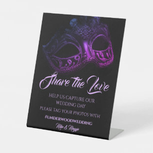 Elegant Evening Wedding Poster Pedestal Sign