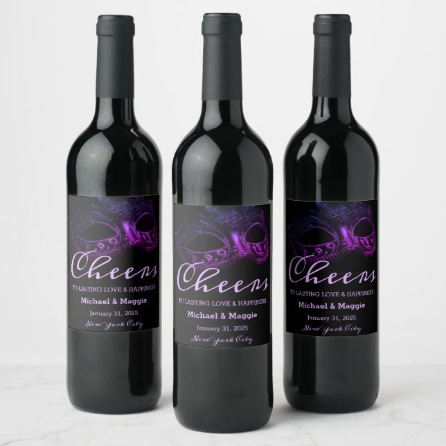 Elegant Evening  Wine Label (Bottles)