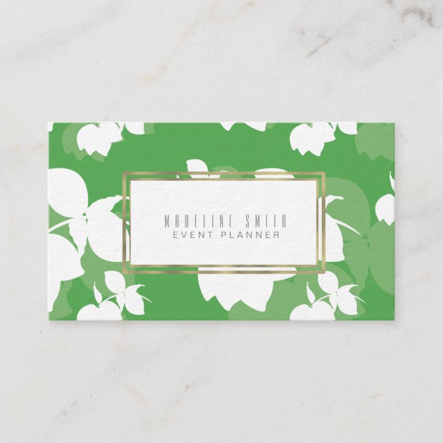 Elegant Event Planner Floral Florist Lemon Silo Business Card (Front)