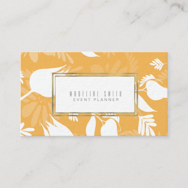 Elegant Event Planner Floral Florist Tulips Business Card (Front)