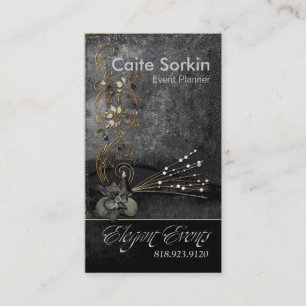 "Elegant Events" - Event Planner Party Coordinator Business Card