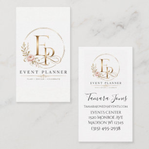 Elegant Events Planner Business Card