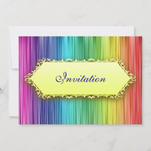 Elegant Events Rainbow Curtain Invitation