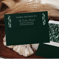 Elegant Evergreen Garland Winter Wedding