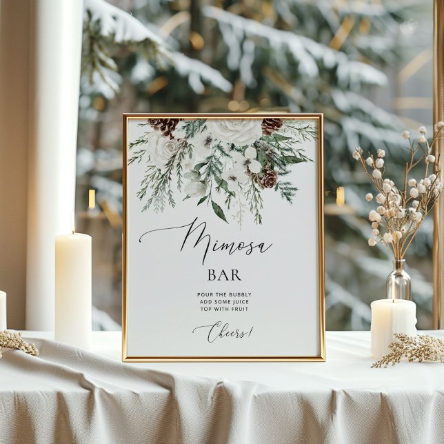 Elegant evergreen winter Mimosa bar Poster (Creator Uploaded)
