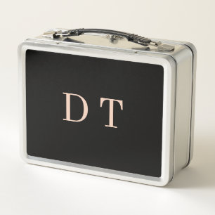 Elegant Executive DT Monogram Gold Presidential Metal Lunch Box
