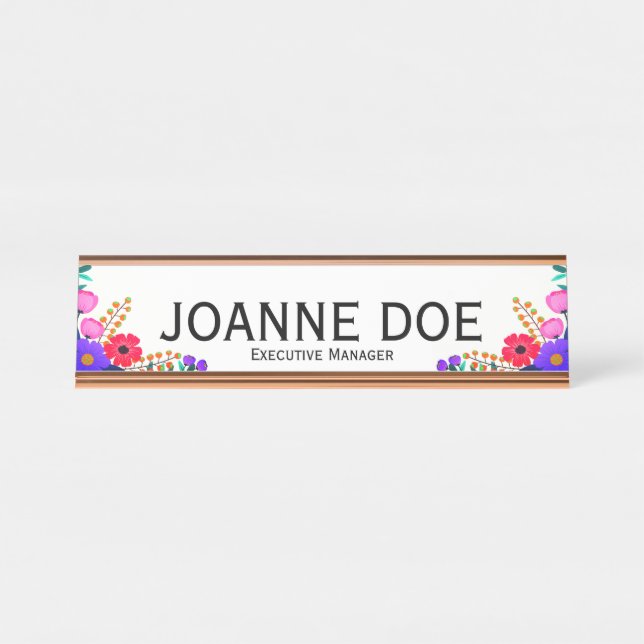 Elegant Executive Manager Desk Name Plate (Front)