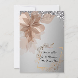 Elegant Extravaganza Personalised Thank You Card