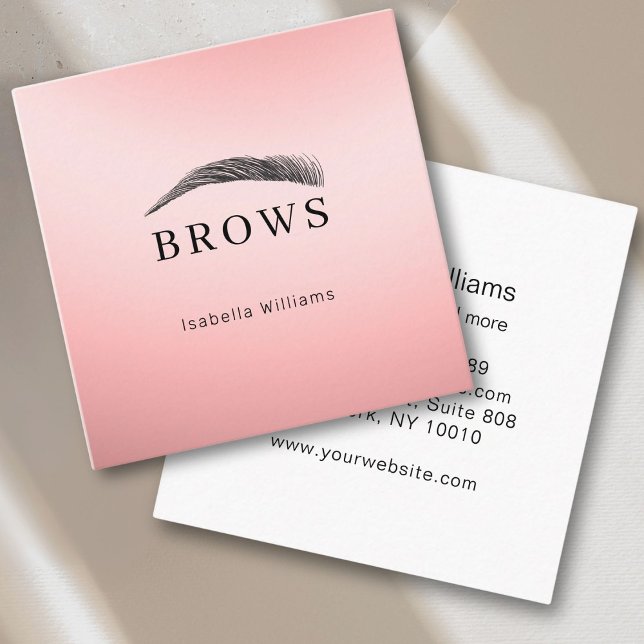 Elegant eyebrows    square business card (Elegant eyebrows square business card)