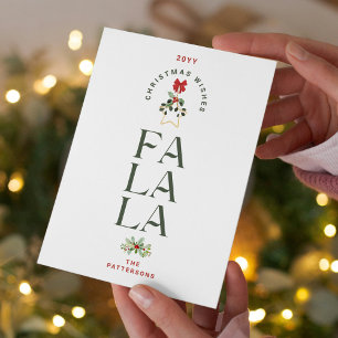 Elegant Fa La La Christmas Photo Personalised