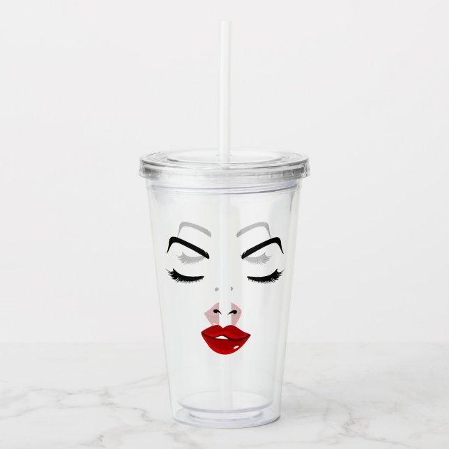 Elegant Face Acrylic Tumbler (Front)