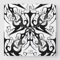 Elegant Face in Fire and Flames Tribal Design 