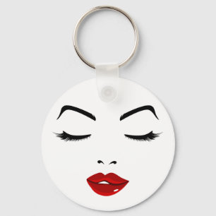 Elegant Face Key Ring
