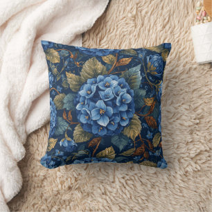 Elegant Faded Hydrangea Floral Pattern Cushion