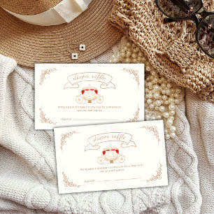 Elegant Fairy Carriage Diaper Raffle Baby Shower  Enclosure Card