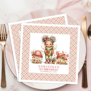Elegant Fairy Cottagecore Garden Birthday Party Napkin