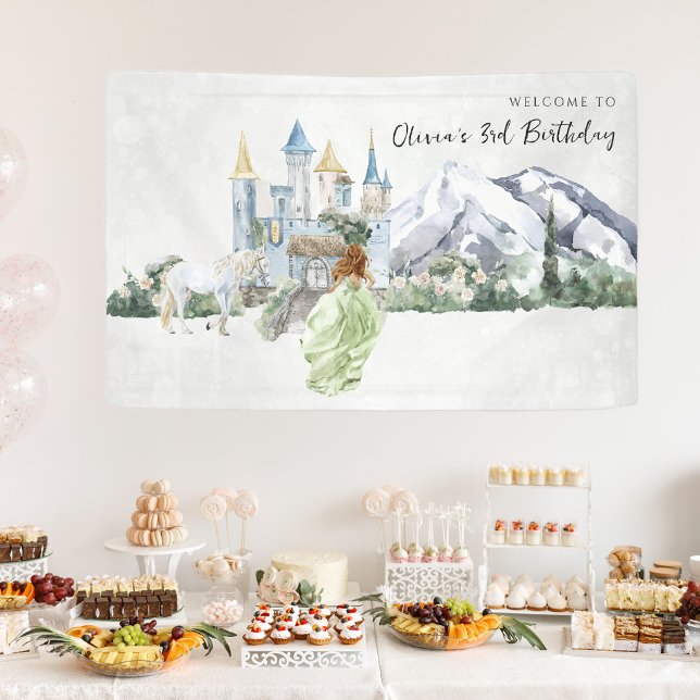 Elegant Fairy Tale | Princess Birthday Welcome Banner (Creator Uploaded)