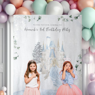 Elegant Fairy Tale Winter Princess Birthday Tapestry