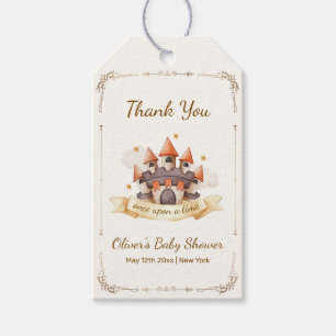 Elegant Fairytale Prince Castle Baby Shower Gift Tags