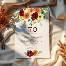 Elegant Fall | Autumn Floral 70th Birthday