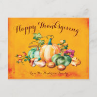 Elegant Fall Autumn Harvest Thanksgiving Greeting