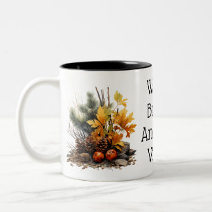 Elegant Fall Autumn Two-Tone Coffee Mug
