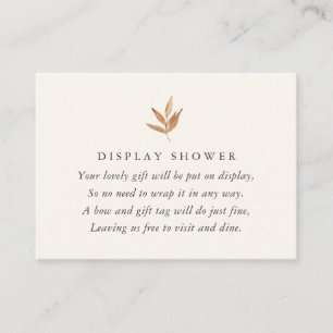 Elegant Fall Baby Shower Display Shower Enclosure Card