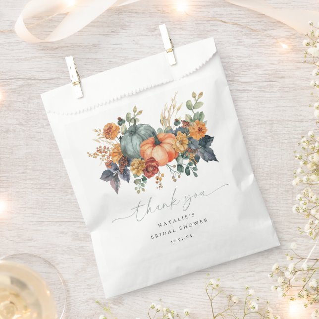 Elegant Fall Bridal Shower Favour Bags (Clipped)
