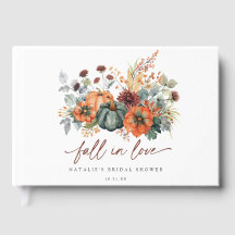 Elegant Fall Bridal Shower Guest Book