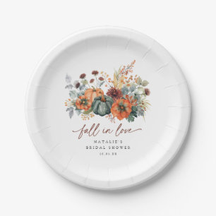 Elegant Fall Bridal Shower Paper Plate